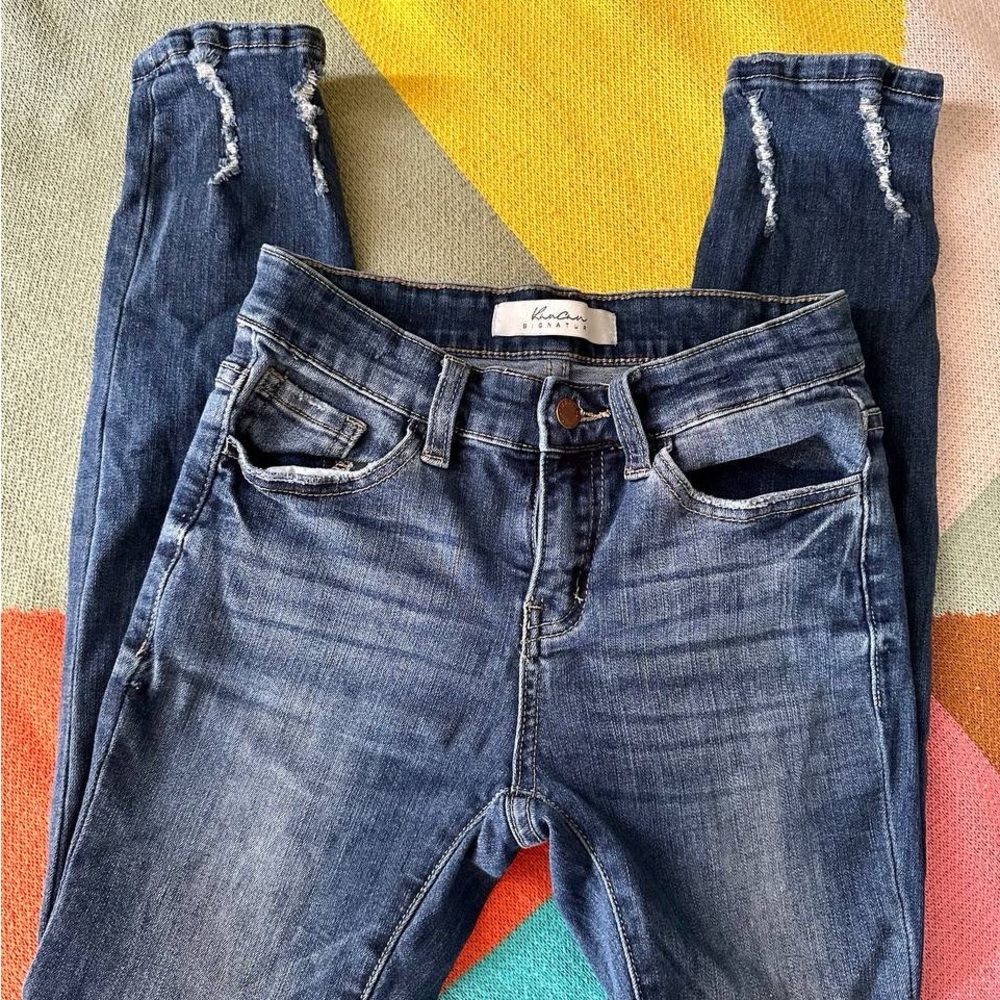 Kancan Kids (Size:12) Blue Distressed Skinny Jeans